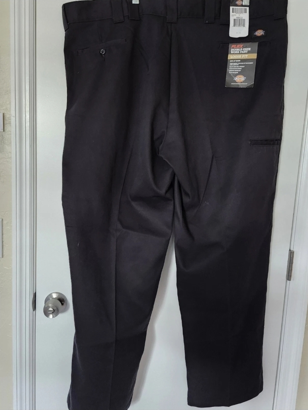 NEW Dickies Men's Double Knee Work Pants Loose Fit Cell Phone Pocket Black 48x32 - Picture 4 of 8